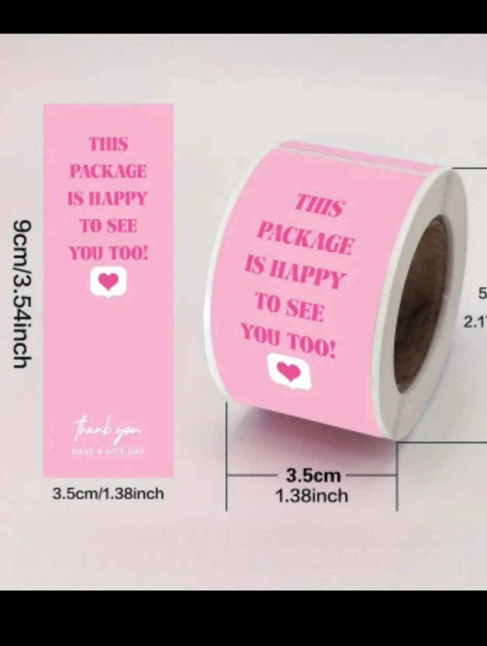 100ct. Pink 'This Package Is Happy To See You Too!' Bonus 3 Random Polymailers